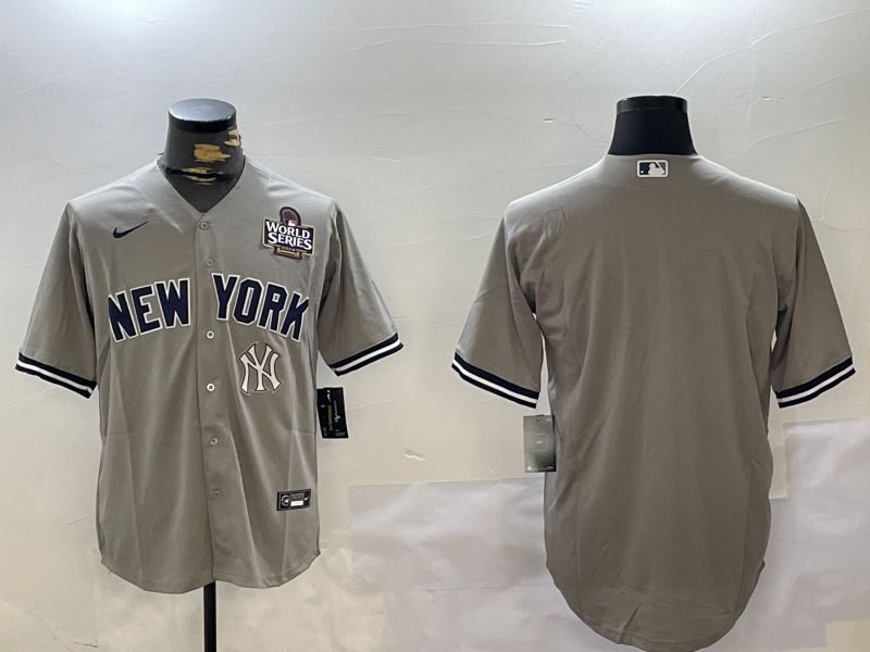 Men New York Yankees Blank Grey Game 2024 Nike MLB Jersey style 102723